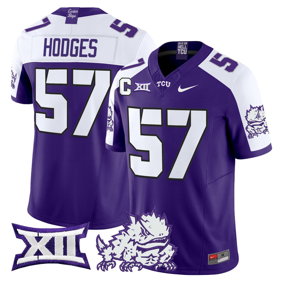 Johnny Hodges Jersey #57 TCU Horned Frogs 2025 Vapor Limited Stitched