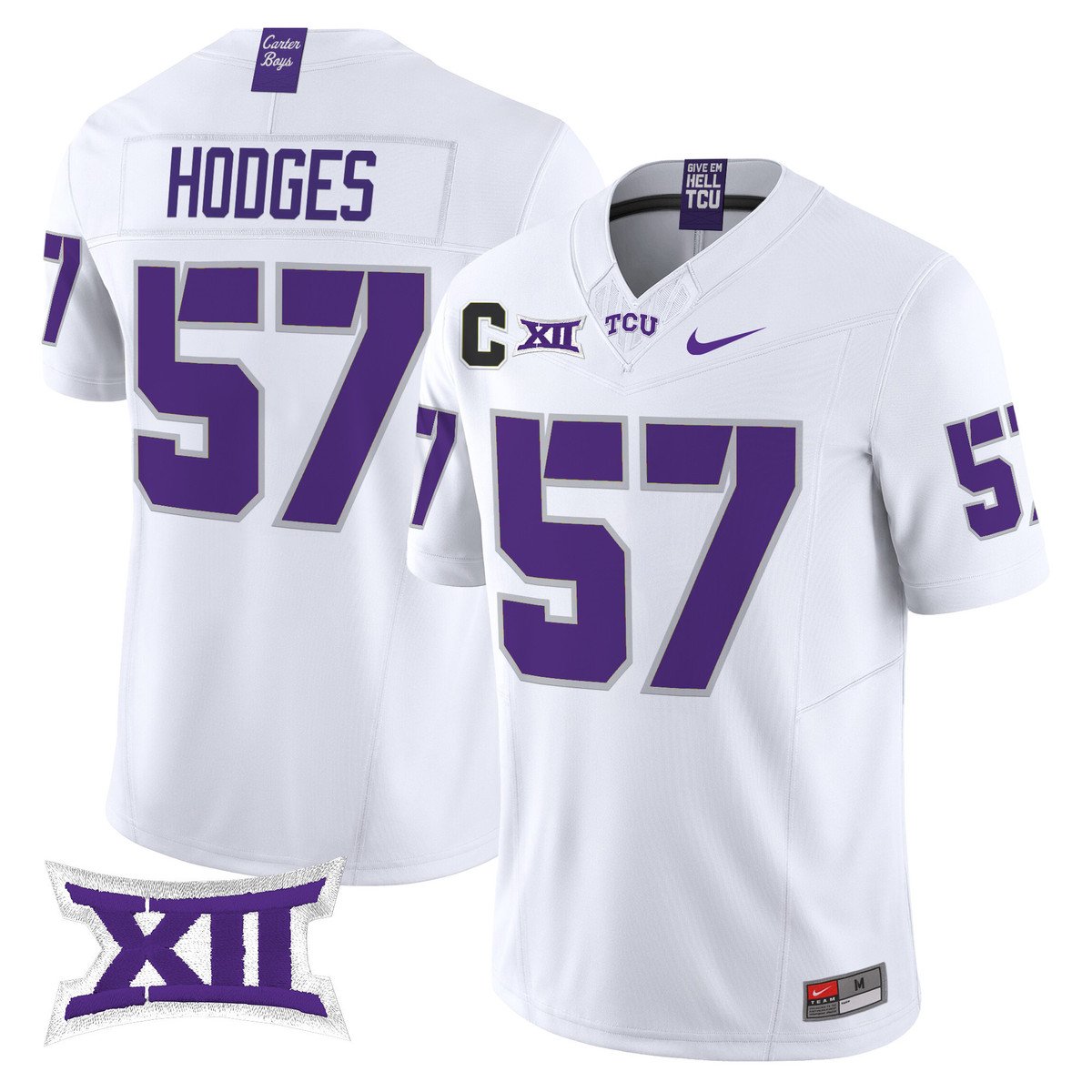 Johnny Hodges Jersey #57 TCU Horned Frogs 2025 Vapor Limited Stitched