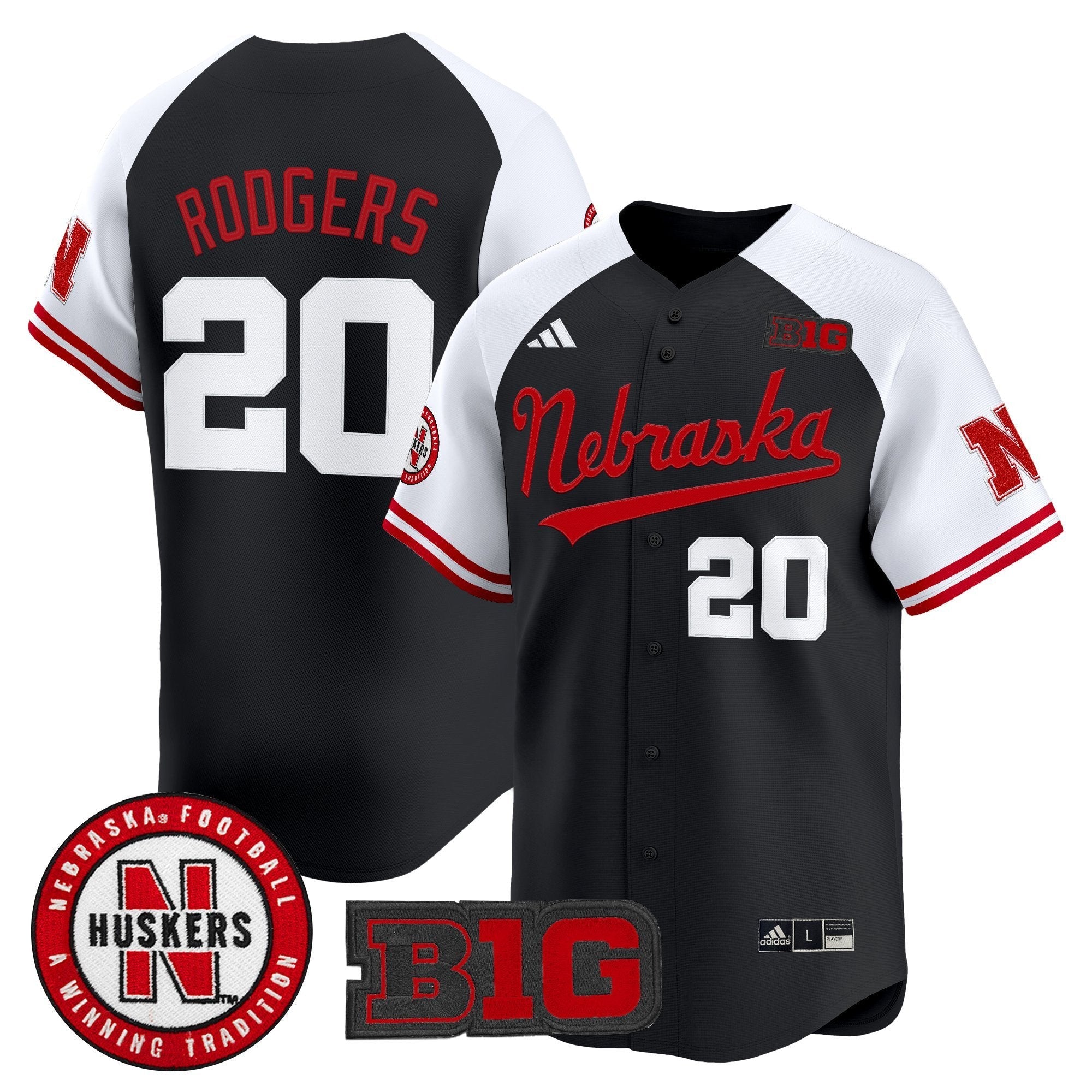 Johnny Rodgers Jersey #20 Nebraska Cornhuskers 2025 Vapor Baseball