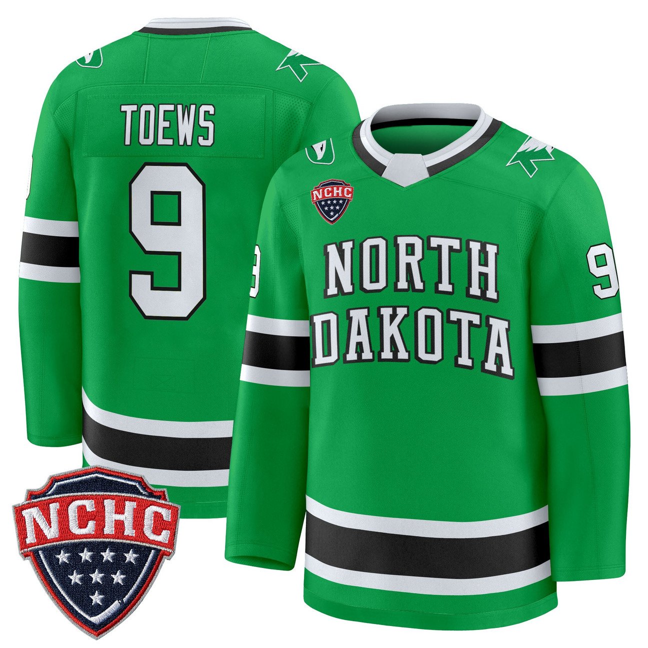Jonathan Toews Jersey #9 North Dakota Fighting Hawks 2025-26 Stitched Black