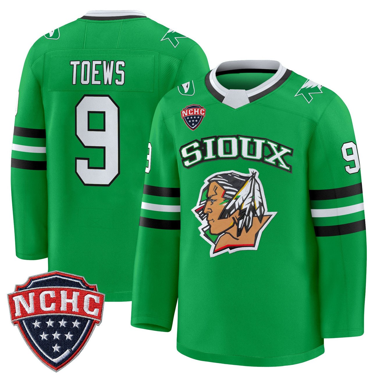 Jonathan Toews Jersey #9 North Dakota Fighting Hawks 2025-26 Stitched Black
