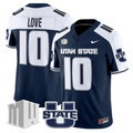 Jordan Love Jersey #10 Utah State Aggies 2025 Vapor Limited Stitched Navy Alter