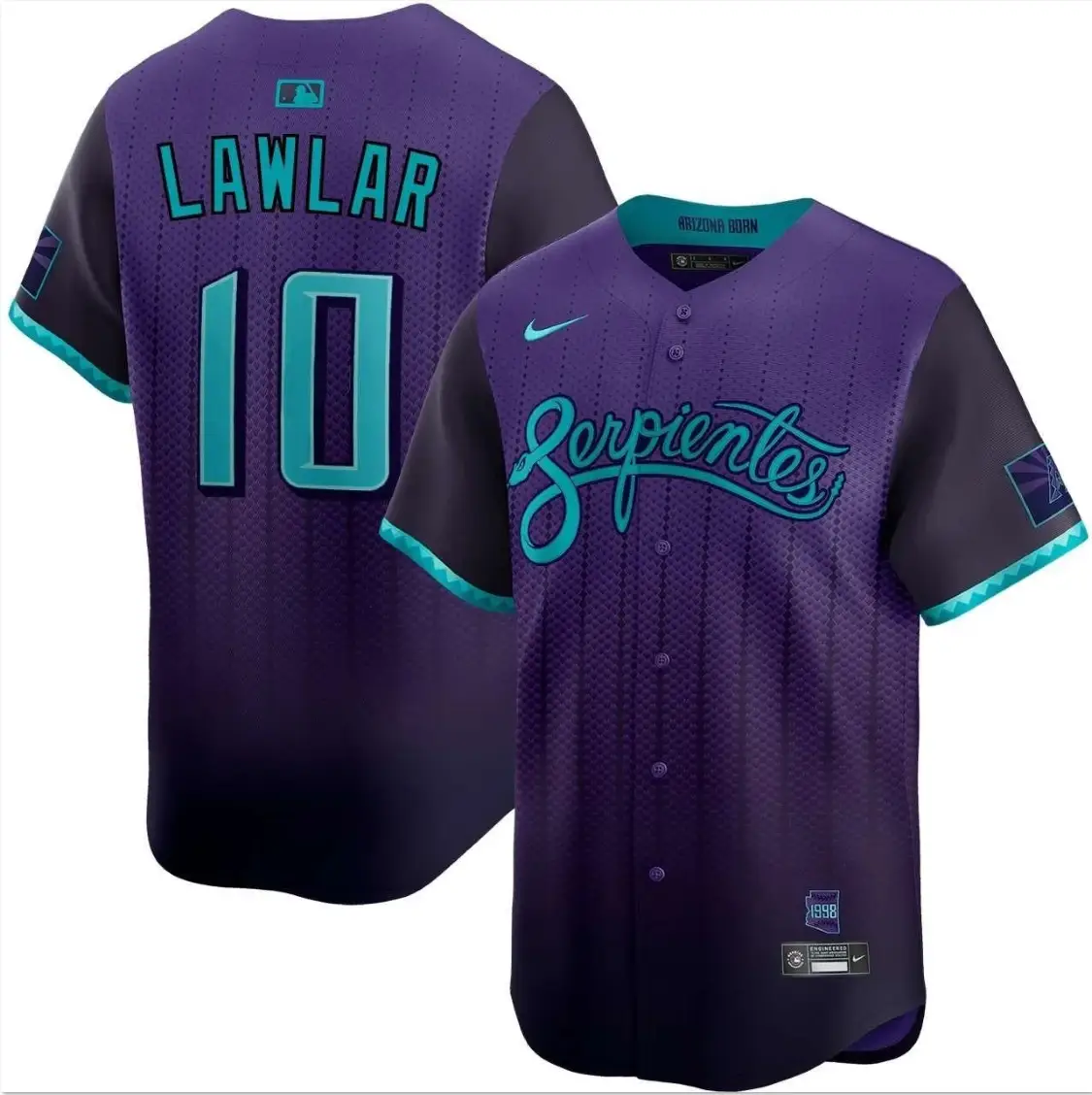 Jordan Lawlar Jersey #10 Diamondbacks Vapor Premier Limited All Stitched