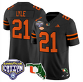 Jordan Lyle Jersey #21 Miami Hurricanes 2025 Cotton Bowl Florida Stitcher