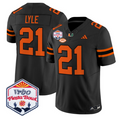 Jordan Lyle Jersey #21 Miami Hurricanes 2026 Fiesta Bow Patch Stitched