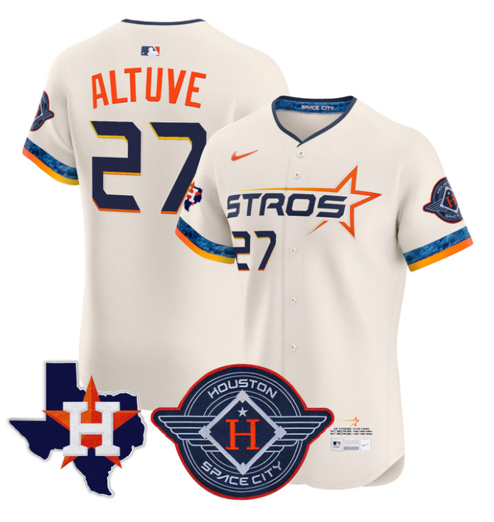 Jose Altuve Jersey #27 Houston Astros 2025 City Connect All Stitched
