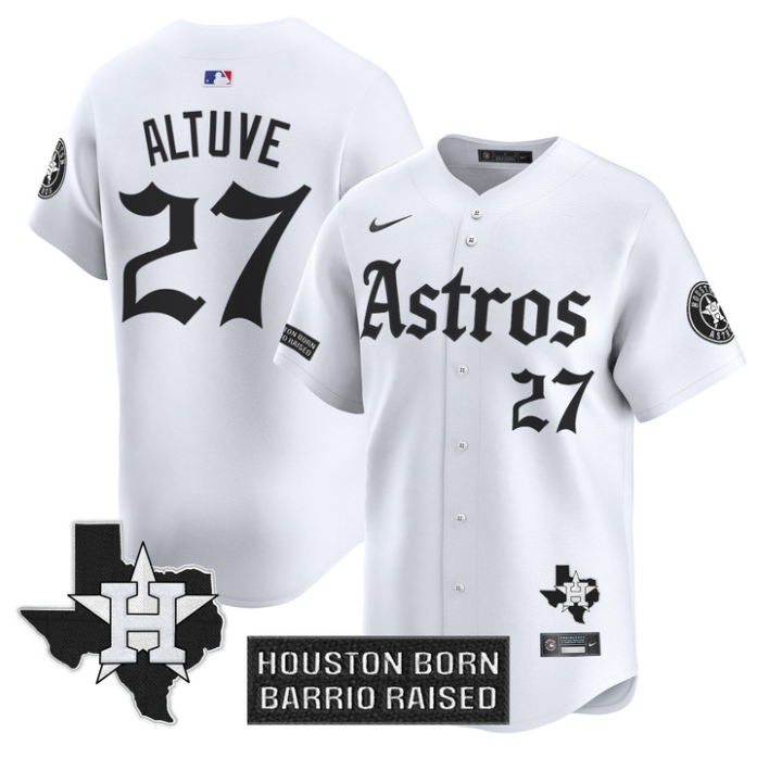 José Altuve Jersey #27 Houston Astros Gothic Edition Vapor Premier Limited Stitched
