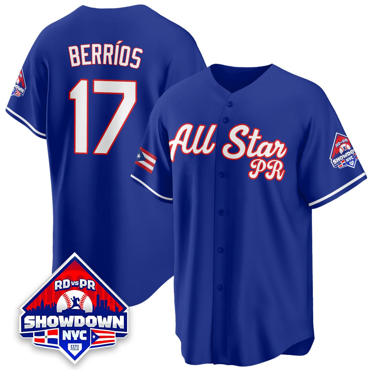 José Berríos Jersey #17 Puerto Rican Baseball All-Star 2025 Stitched