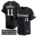 José Ramírez Jersey #11 Cleveland Indians Gothic Iron Edition Stitched