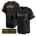 José Ramírez Jersey #11 Cleveland Indians Gothic Iron Edition Stitched