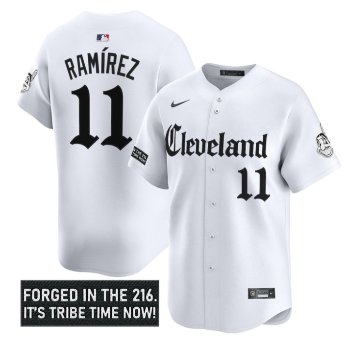 José Ramírez Jersey #11 Cleveland Indians Gothic Iron Edition Stitched