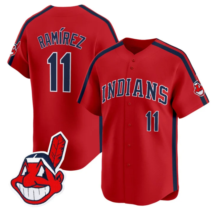 José Ramírez Jersey #11 Cleveland Indians Ricky Wild Thing Vaughn Stitched