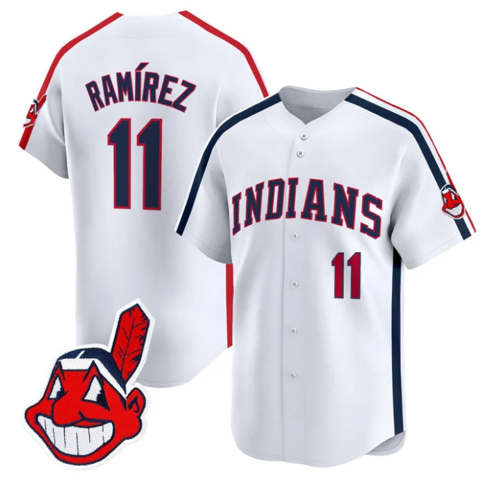 José Ramírez Jersey #11 Cleveland Indians Ricky Wild Thing Vaughn Stitched