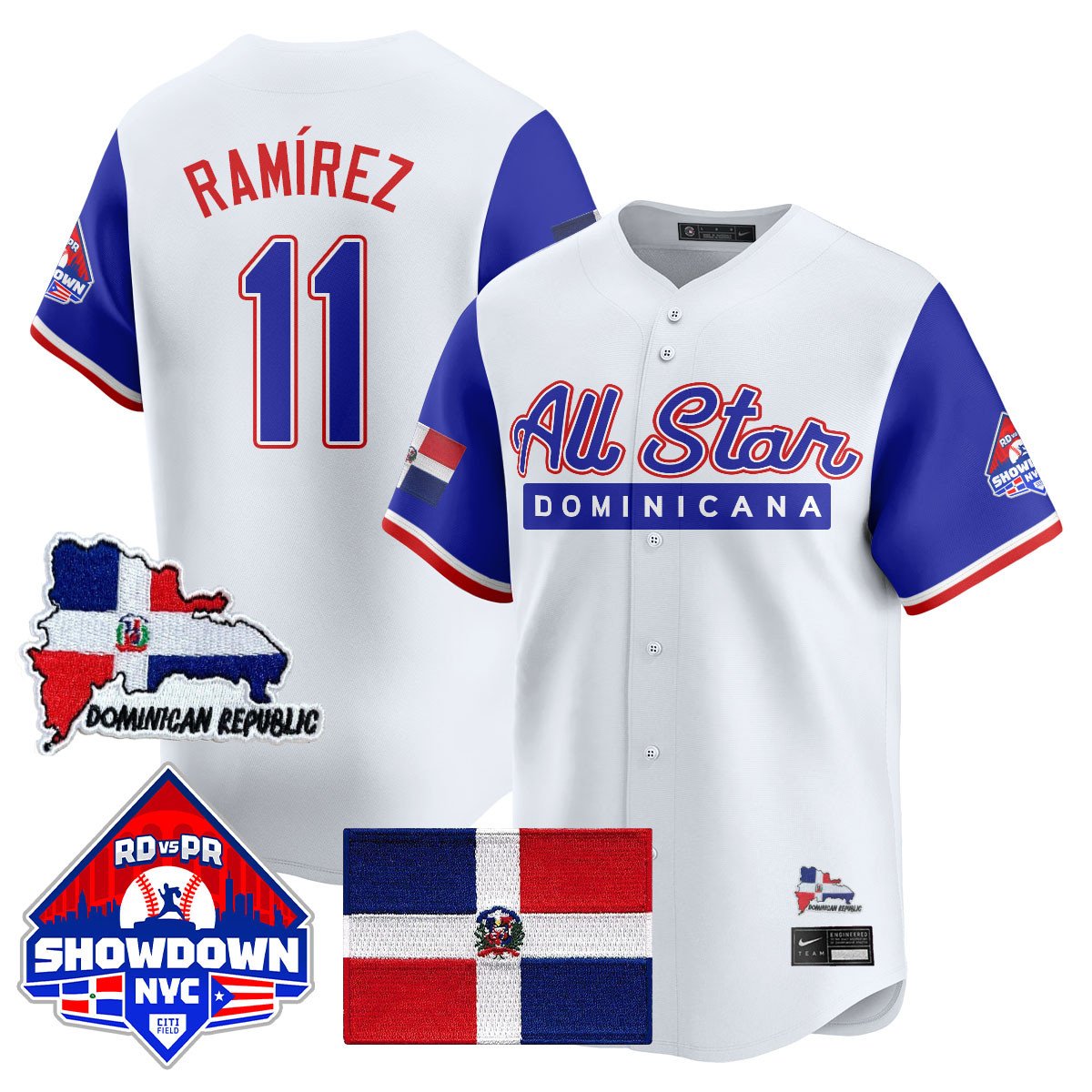 José Ramírez Jersey #11 Dominican Republic Baseball All-Star 2025