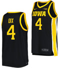 Josh Dix Jersey Iowa Hawkeyes College Basketball Black #4