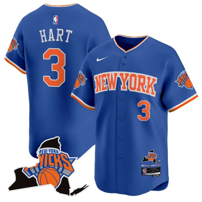 Josh Hart Jersey #3 New York Knicks Vapor Baseball Stitched