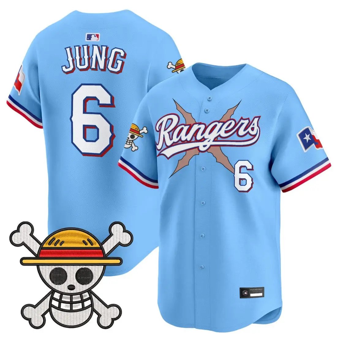 Josh Jung Jersey #6 Texas Rangers One Piece Premier Limited Stitched