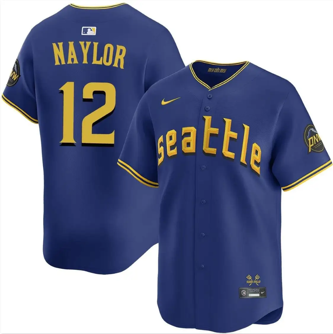 Josh Naylor Jersey #12 Mariners Vapor Premier Limited All Stitched