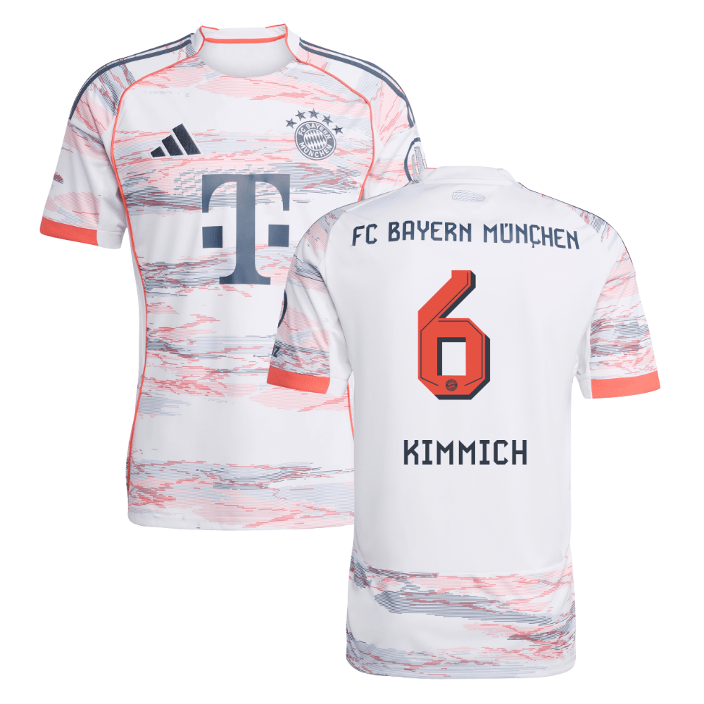 Joshua Kimmich #6 Bayern Munich 2025-26 Away Men Jersey – White