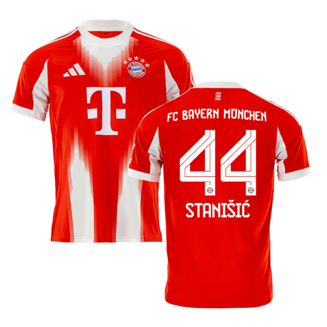 Josip Stanisic 44 Bayern Munich 2025-26 Home Jersey – Red
