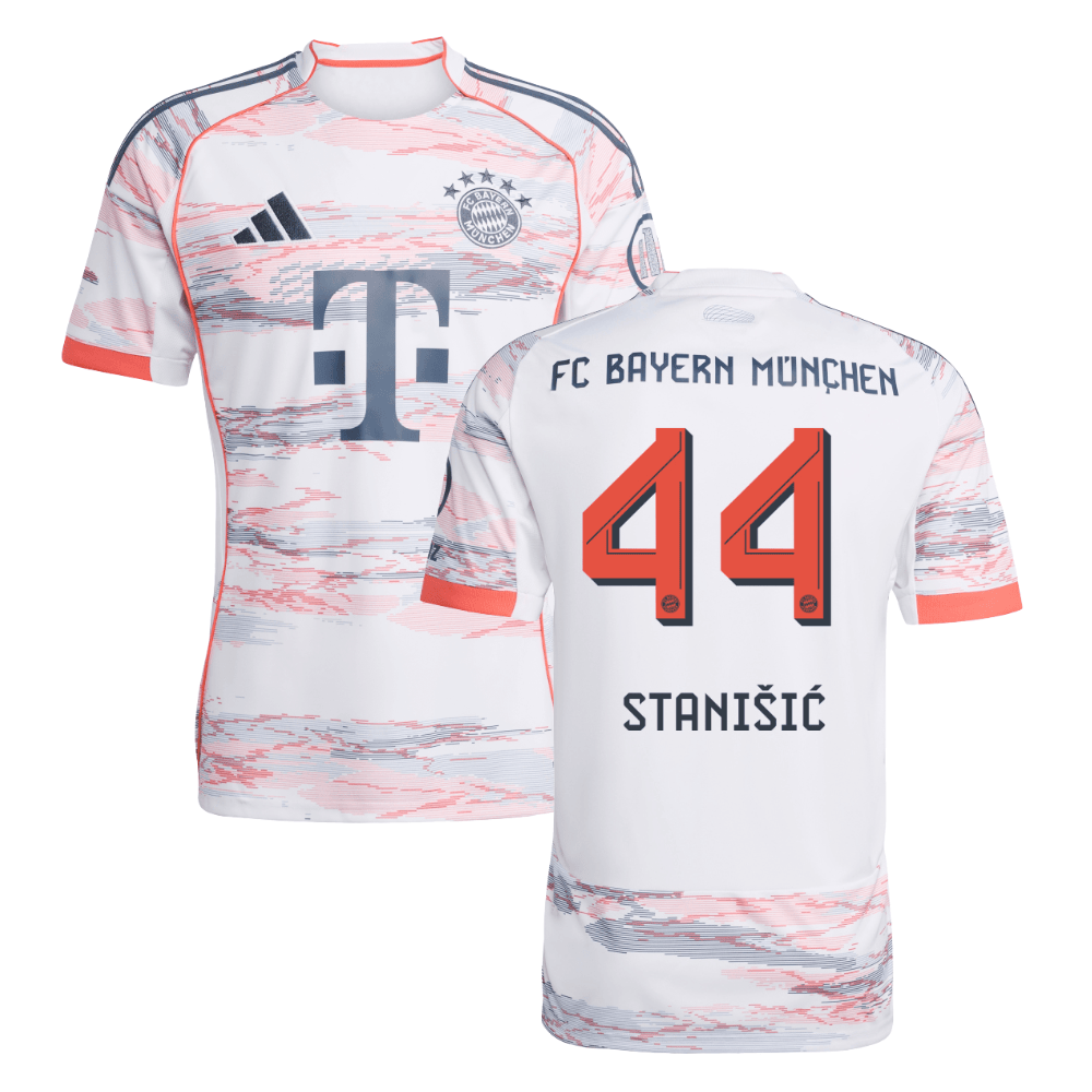 Josip Stanisic #44 Bayern Munich 2025-26 Away Men Jersey – White