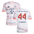 Josip Stanisic #44 Bayern Munich 2025-26 Away Men Jersey – White