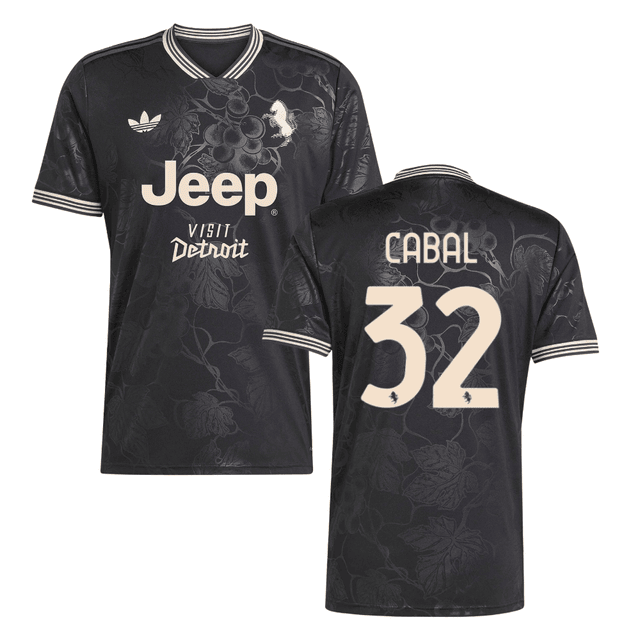 Juan Cabal 32 Juventus 2025-26 Third Match Jersey – Black