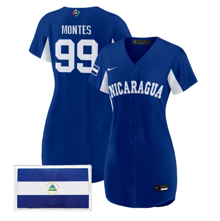 Juan Montes Jersey #99 Nicaragua 2026 World Baseball Dress Stitched