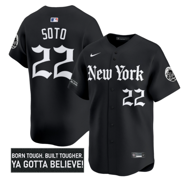 Juan Soto Jersey #22 New York Mets Gothic Borough Edition Stitched