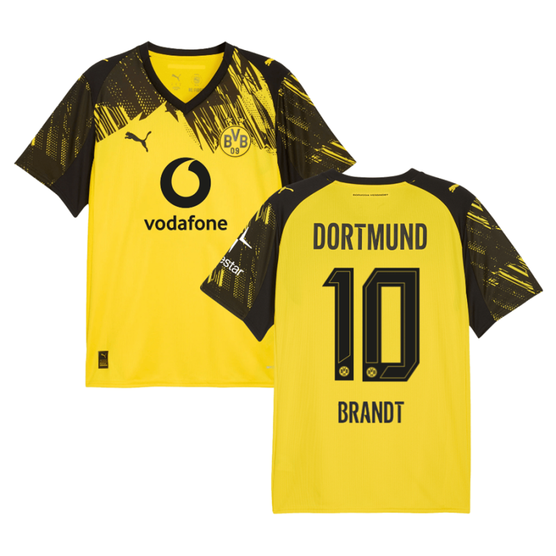 Julian Brandt #10 Borussia Dortmund 2025-26 Home Men Jersey – Yellow