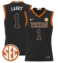 Julian Larry Jersey #1 Texas Longhorns 2024 Lightweight Basketball Black