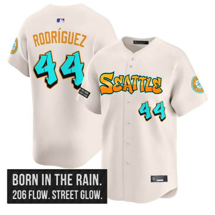 Julio Rodríguez Jersey #44 Seattle Mariners Graffiti Emerald Drop Edition