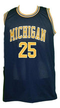 Jun Howard Jersey #25 Michigan College Basketball Sewn Navy Blue