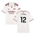Jurrien Timber #12 Arsenal 2025-26 Third Jersey – Cream