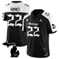 Justice Haynes Jersey #22 Michigan Wolverines Gothic Vapor Stitched
