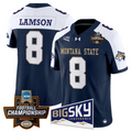 Justin Lamson Jersey #8 Montana State Bobcats 2026 Football Championship Navy Alternate