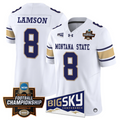 Justin Lamson Jersey #8 Montana State Bobcats 2026 Football Championship White