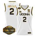 KK Arnold Jersey #2 UConn Huskies 2026 Tournament Final Four Stitched White Gold