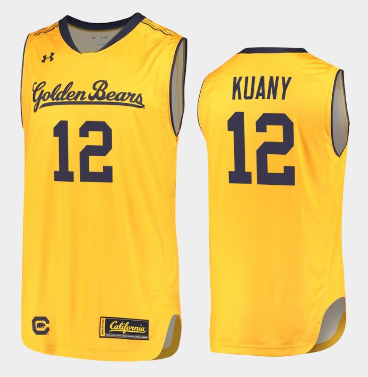 Kuany Kuany Jersey California Golden Bears College Basketball Yellow #12