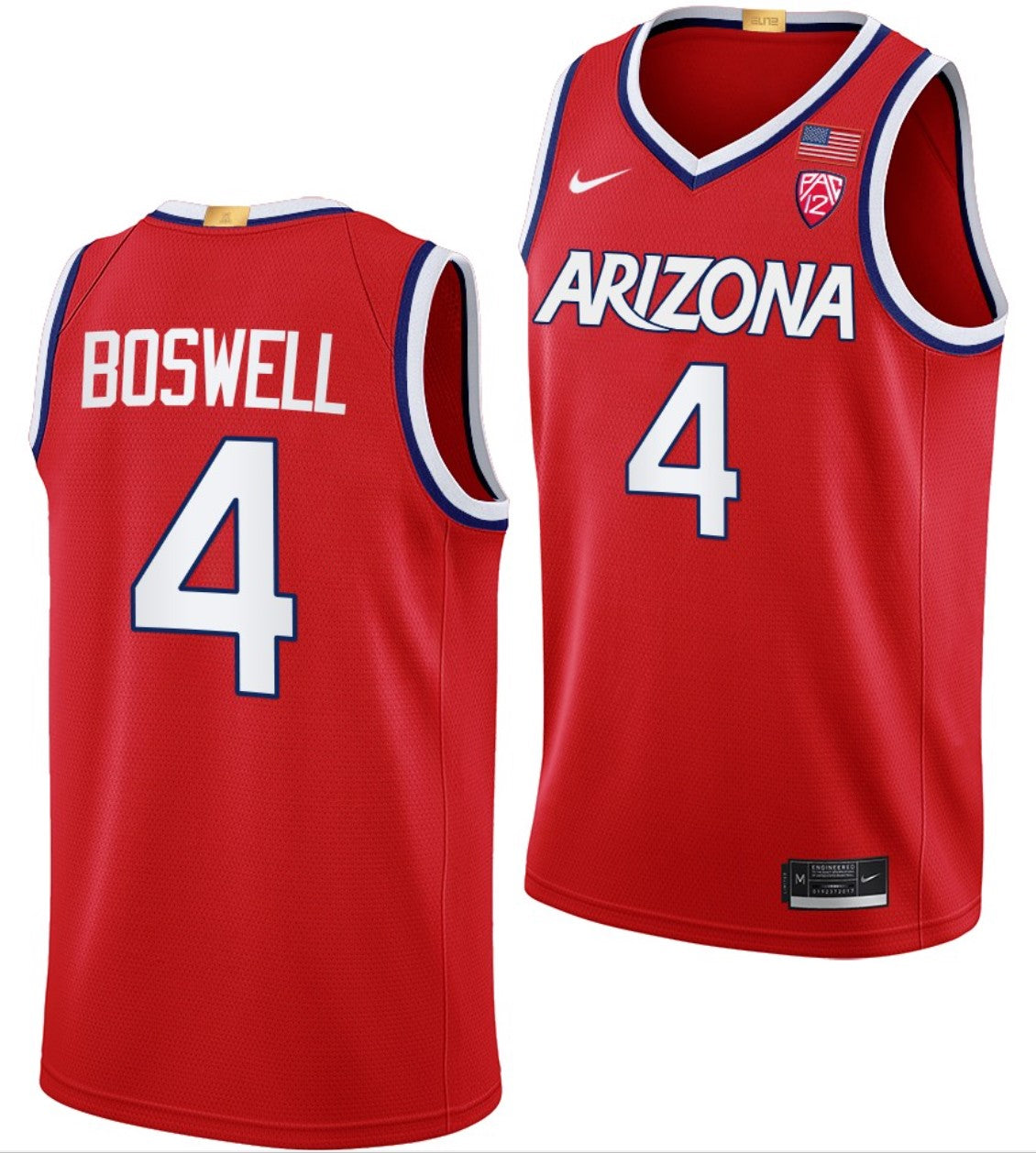 Kylan Boswell Jersey Arizona Wildcats College Basketball Limited #4