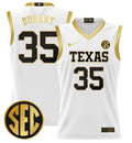 Kevin Durant Jersey #35 Texas Longhorns 2024 Lightweight Basketball White Gold