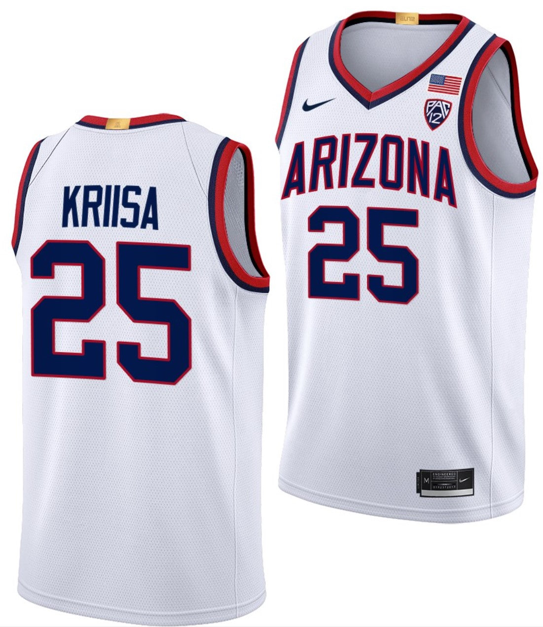 Kerr Kriisa Jersey Arizona Wildcats College Basketball Limited #25