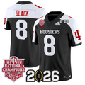 Kaelon Black Jersey #8 Hoosiers 2025 National Champions 2026 Patch