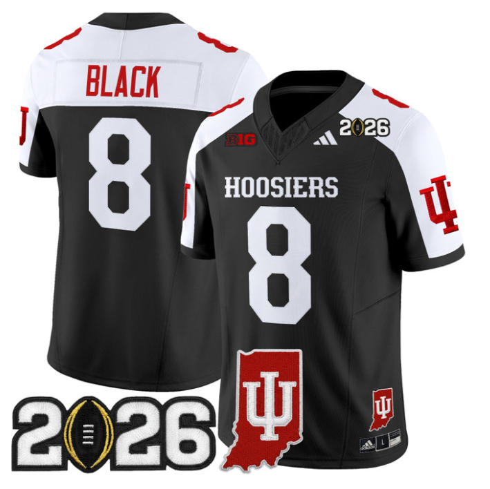 Kaelon Black Jersey #8 Indiana Hoosiers 2026 CFP Final Indiana State Stitched