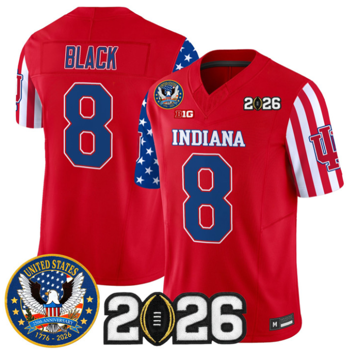 Kaelon Black Jersey #8 Indiana Hoosiers America 250 Edition 2026 CFP Stitched