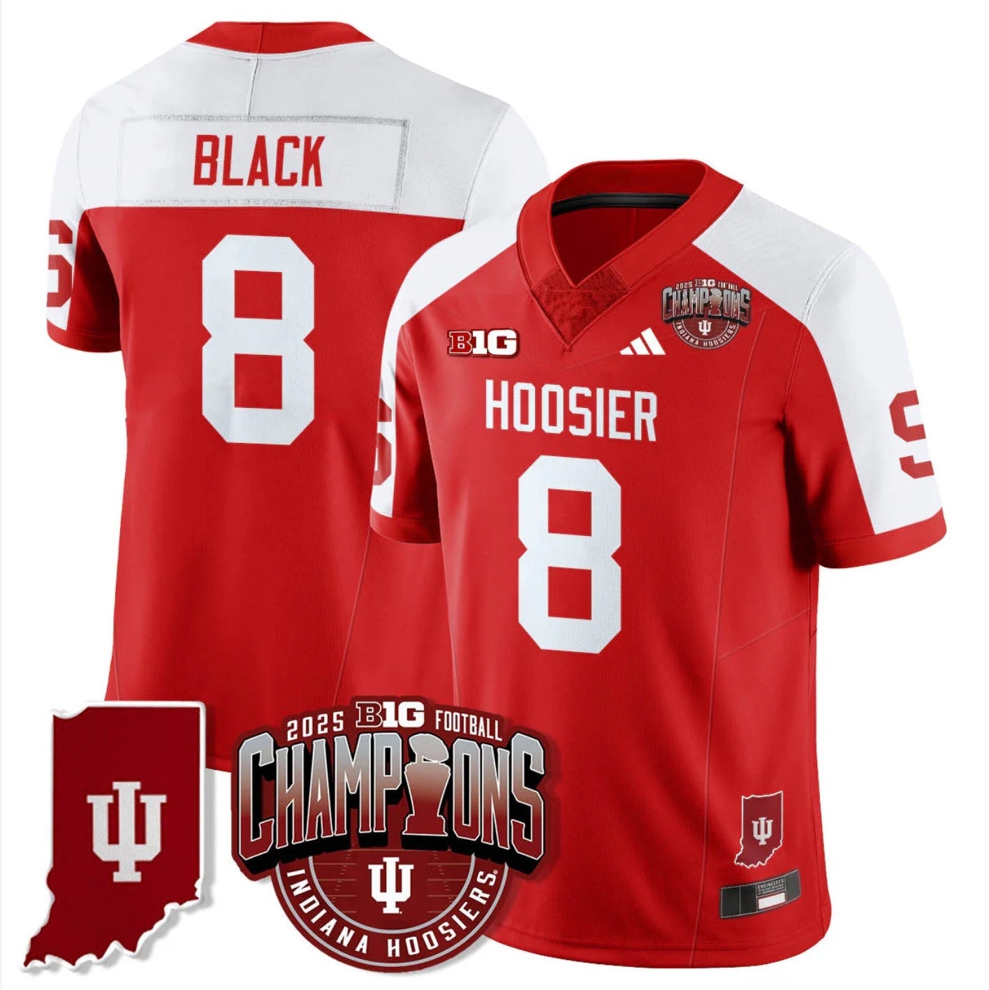 Kaelon Black Jersey #8 Indiana Hoosiers Big 10 Champions Limited Stitched