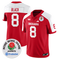 Kaelon Black Jersey #8 Indiana Hoosiers Vapor Rose Bowl Patch Stitched