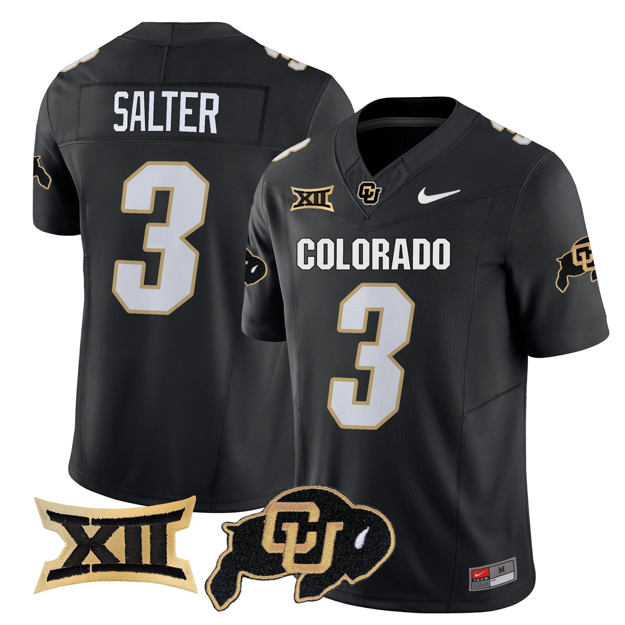 Kaidon Salter Jersey #3 Colorado Buffaloes 2025 Vapor Limited Stitched