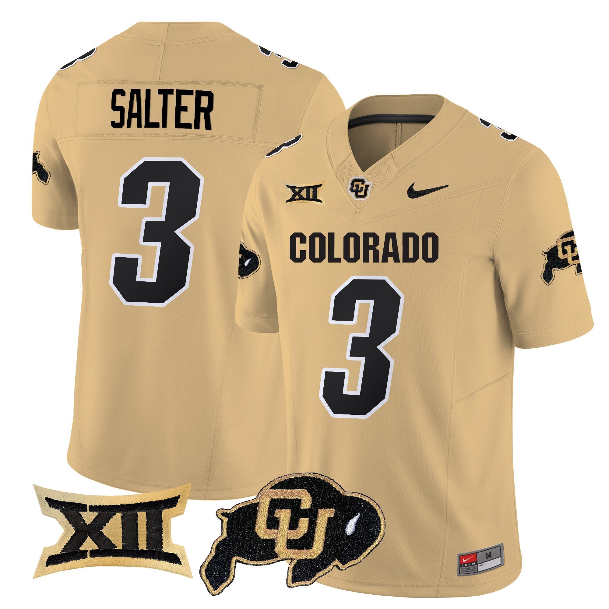 Kaidon Salter Jersey #3 Colorado Buffaloes 2025 Vapor Limited Stitched