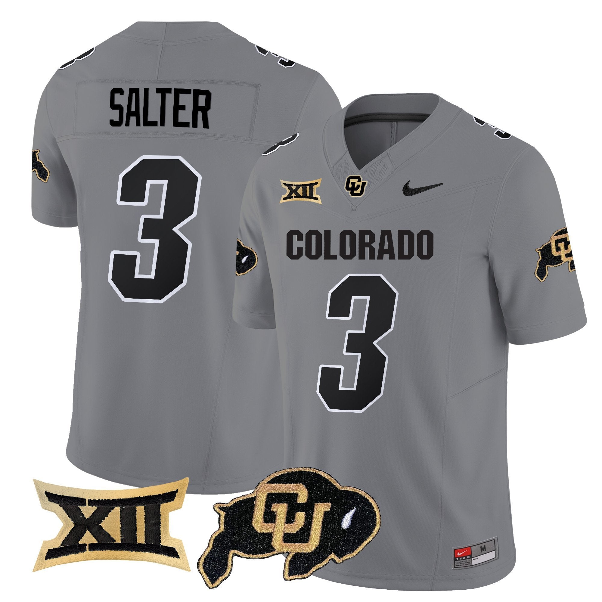 Kaidon Salter Jersey #3 Colorado Buffaloes 2025 Vapor Limited Stitched